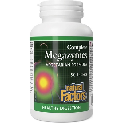 Natural Factors Complete Megazymes Vegetarian Formula, 90 таблетки, Natural Factors (1700 NF)