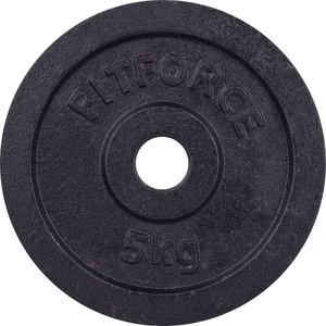 Fitforce ДИСК ЗА ЩАНГА 5 КГ ЧЕРЕН 30 ММ 5 КГ