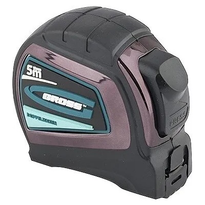 GROSS Ролетка Doppelhaken, 5 m х 25 mm, двустранна скала, GROSS