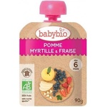 Babybio БИО Плодов мус Ябълка, Ягоди и Боровинки 90г