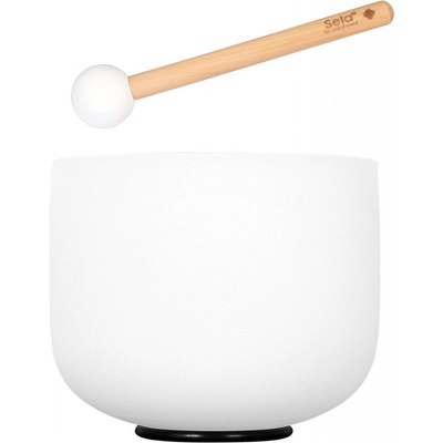 Sela 8“ Crystal Singing Bowl Set Frosted 440Hz B