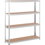 MSW Метален стелаж за съхранение - 160 x 40 x 180 см - за 4 x 150 кг - сив MSW-STSH-34 (MSW-STSH-34)