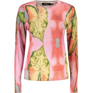 Desigual Дамски пуловер desigual, Размер s, Цвят Роза (26swjf45_rs3049)