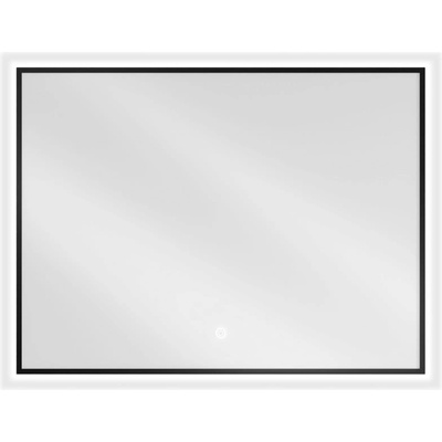 Mexen Erma осветено огледало за баня 80 x 60 см, LED 6000K, антиконденз, черна рамка - 9814-080-060-611-70 (9814-080-060-611-70)