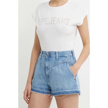 Pepe Jeans Дънков къс панталон Pepe Jeans A-LINE SHORT UHW SKY в с висока талия PL204595GX6 PM307509HT8 (PL801114)