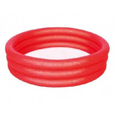 BESTWAY 51024 tříkomorový bazének 102x25 cm Červená