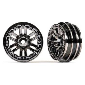 Traxxas диск 1.0" twin-spoke черен хром (2)