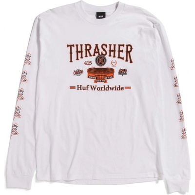 HUF Thrasher Monteray LS Tee white