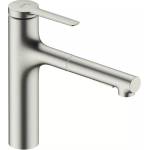 Hansgrohe Кухненски смесител с изваждащ се душ Hansgrohe Zesis M33 160 с 2 струи неръждаема стомана (74801800)