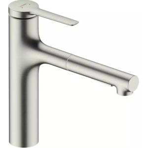 Hansgrohe Кухненски смесител с изваждащ се душ Hansgrohe Zesis M33 160 с 2 струи неръждаема стомана (74801800)
