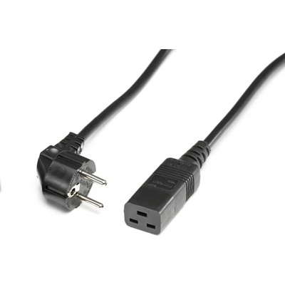 Roline 19.08. 1553 : : Захр. кабел Шуко, iec320-c19, 16a-250v, черен, 3.0 м