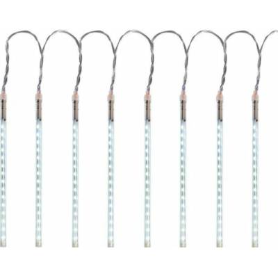 Reťaz, 240 LED studená biela, 8 cencúľov, 230 V, 50 Hz, IP44, exteriér, L-2,50 x 0,30 m