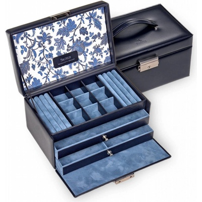 Sacher šperkovnice Elly Florage leather 25_501_014008 modrá