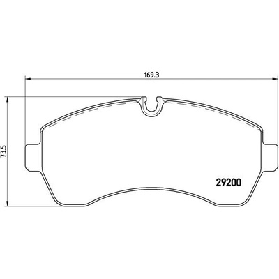 BREMBO Sada brzdových platničiek kotúčovej brzdy P50059