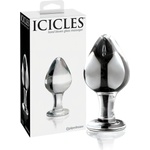 Icicles No. 25 - анален плъг стъклен конус прозрачен - lovesexshop