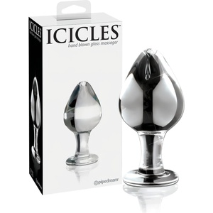 Icicles No. 25 - анален плъг стъклен конус прозрачен - lovesexshop