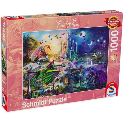 Schmidt Spiele Пъзел Schmidt от 1000 части - Нощно състезание с дракони (57585)