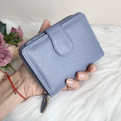 Естествена кожа портмоне Цвят Светло лилав Модел Е999