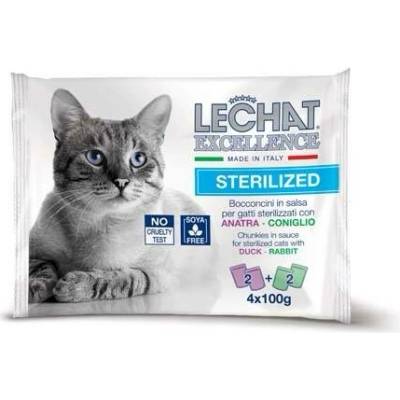 Lechat Excellence Sterilized kačica/králik multi pack 4x 100 g