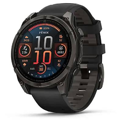Reloj Fenix 8 47 mm Amoled Sapphire - Black (Black / Carbon Gray DLC Titanium)