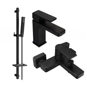 Mexen Mino DQ77 комплект за вана, черен - 72403DQ77-70 (72403DQ77-70)