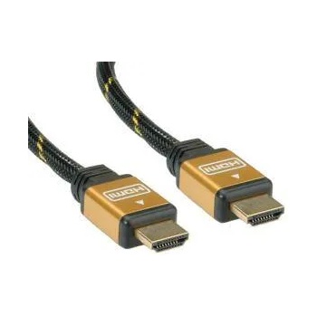 Roline Кабел ROLINE 11.04. 5566 : : Gold HDMI High Speed кабел, HDMI M - HDMI M, 10.0 м, Черен, 11.04. 5566