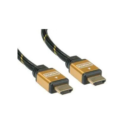 Roline Кабел ROLINE 11.04. 5566 : : Gold HDMI High Speed кабел, HDMI M - HDMI M, 10.0 м, Черен, 11.04. 5566