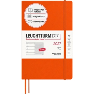 Leuchtturm1917 Weekly Calendar 2027 Medium (A5) with Notebook - 145 x 210 mm - January-December 2027 - 400236 (400236)