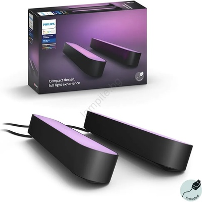 Philips - К-кт 2 бр. LED RGB Димируема настолна лампа Hue PLAY DPACK WACA 6W/230V (P2790)