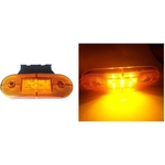  12v led Оранжев Жълт Диоден Маркер Габарит Токос със 9 светодиода за камион ремарке бус ван платформа