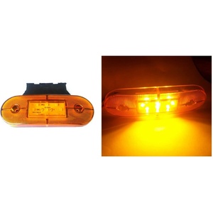  12v led Оранжев Жълт Диоден Маркер Габарит Токос със 9 светодиода за камион ремарке бус ван платформа
