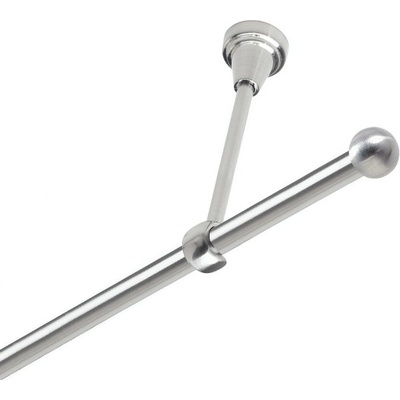 OK-GarnýžeCZ Garnýž kovová jednořadá 19mm Koule nerez 290 cm do stropu / na tunýlek - bez kroužků