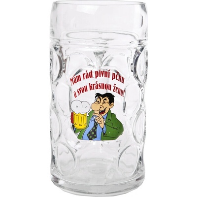 MAKRO Korbel ISAR 1L humor výška 20cm / CZ sklenený