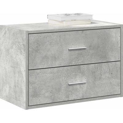vidaXL Шкаф с 2 чекмеджета бетонно сив 60x31x40 см инженерно дърво (858827)