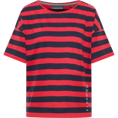 ELBSAND Дамска тениска ELBSAND Women's Luani T-Shirt - Coldwater / Barberry (916-4058-0512)