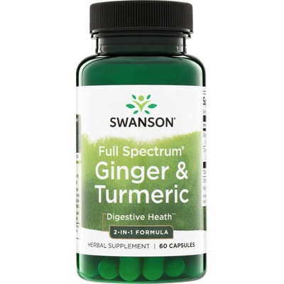 Swanson Ginger a Turmeric 60 kapslí