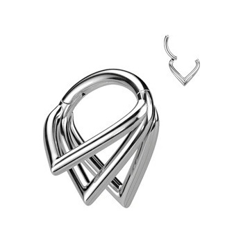 Šperky4U segment kruh helix cartilage tragus piercing titan TIT1226-1208