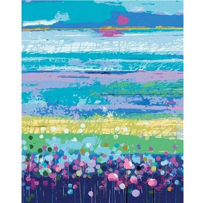 Zuty Malování Podle Čísel Abstraktní Louka 80 x 100 Cm Plátno Rám