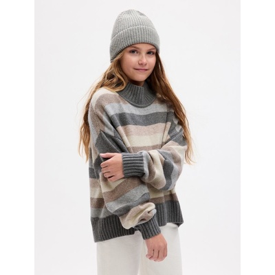GAP 779626-06 dětský pruhovaný svetr šedá