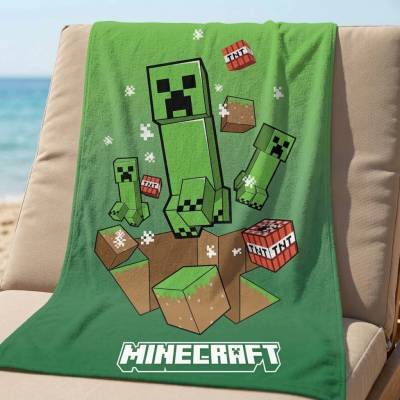 Carbotex osuška Minecraft útok Creeperů 70 x 140 cm