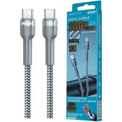 Remax RC-172 - Typ C na typ C - PD 100W 1m stříbrný