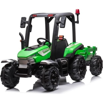 Mamido elektrický traktor s přívěsem BLT zelená
