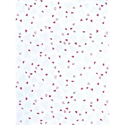 SCANquilt DEKORO srdiečka 50x70 cm biela, červená