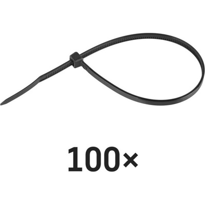Sťahovacia páska 200×3,5, čierna, 100 ks