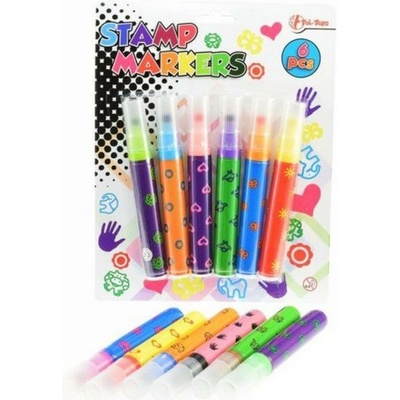 Teddies Razítko Fix 14cm 6ks asst 2 druhy na kartě