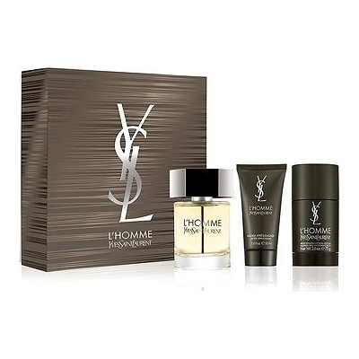 Yves Saint Laurent L'Homme EDT 100 ml + balzám po holení 50 ml + sprchový gel 50 ml dárková sada
