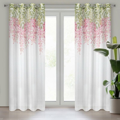 Takoy Záves JULIETA z matného etamínu s kvetinovým motívom 140 x 250 cm-HF-410121 | 140 x 250 cm