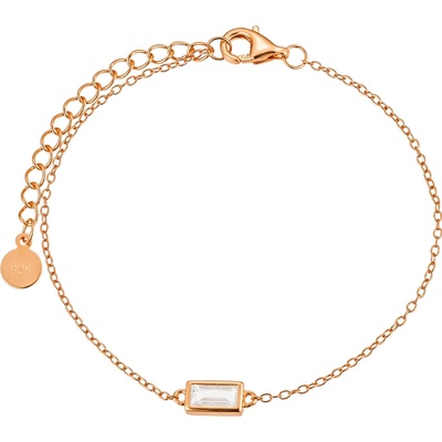 Olivie strieborný náramok OBDELNÍK ROSE 8874