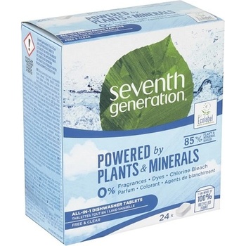 Seventh Generation All in One Free & Clear tablety do umývačky riadu 24 tablet