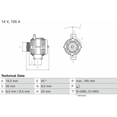Generátor BOSCH 0 986 086 480 (0986086480)